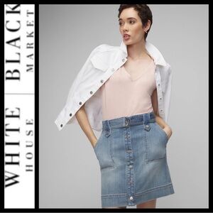 🔥SALE🔥 NWT WHBM Belted Denim Skirt